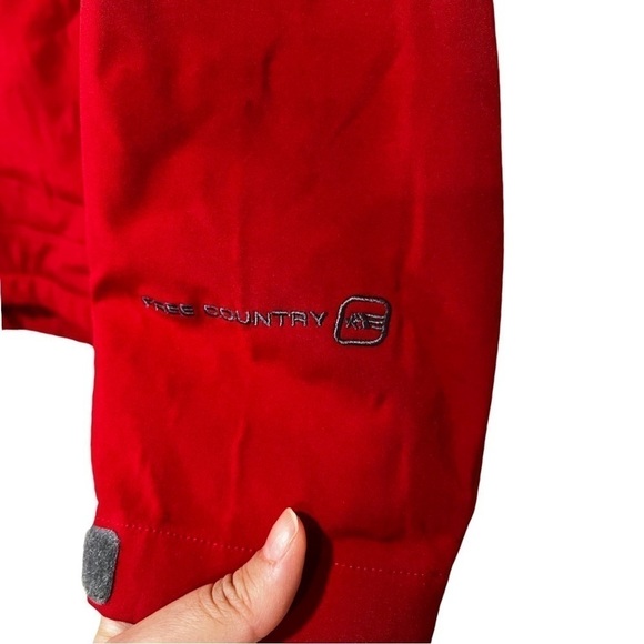 FREE COUNTRY Women's Red Hooded Zip up Jacket Sz XL - Picture 4 of 9